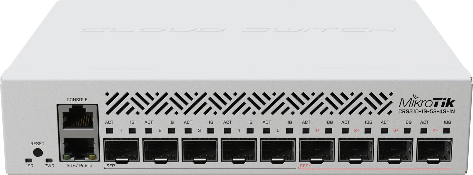 Switch MikroTik CRS310-1G-5S-4S+IN, Managed, L3, PoE, Rack mounting, 1U