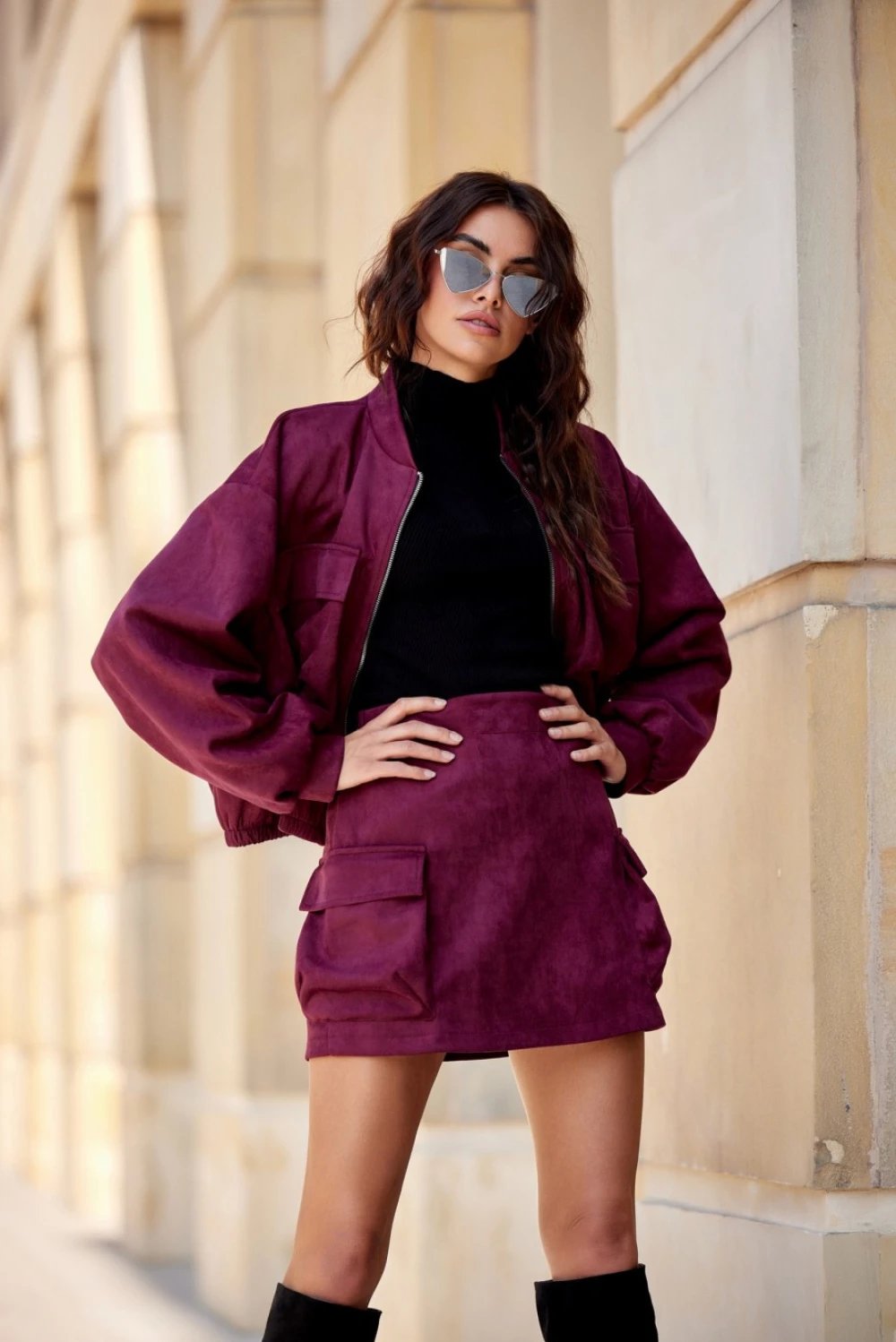 Fund i shkurtë Roco Fashion, e kuqe