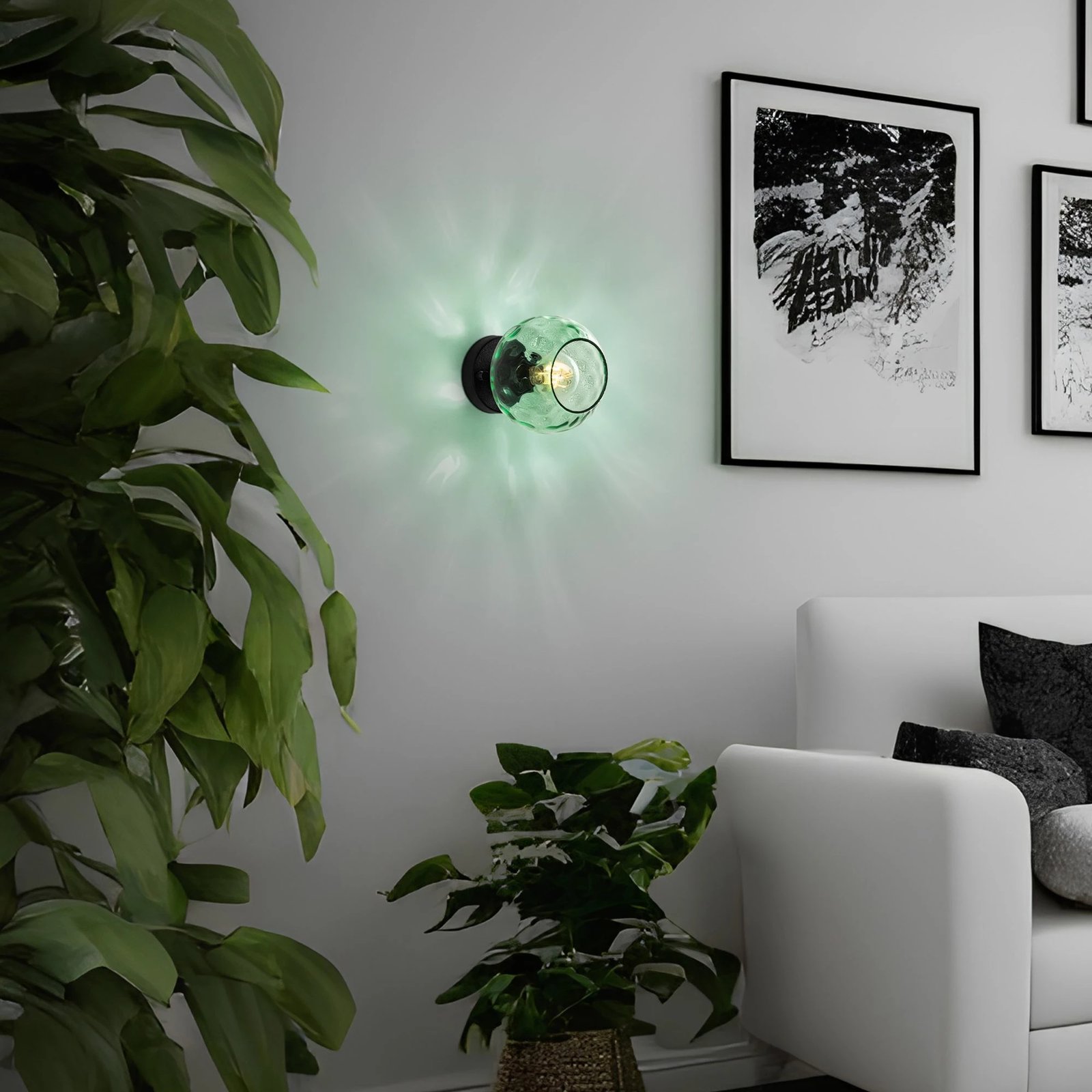 Llambë muri Opviq, Benek - 15 - 14395, ngjyrë mente dhe e zezë