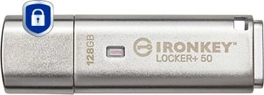 USB stick Kingston IronKey Locker+ 50 128GB, argjendtë