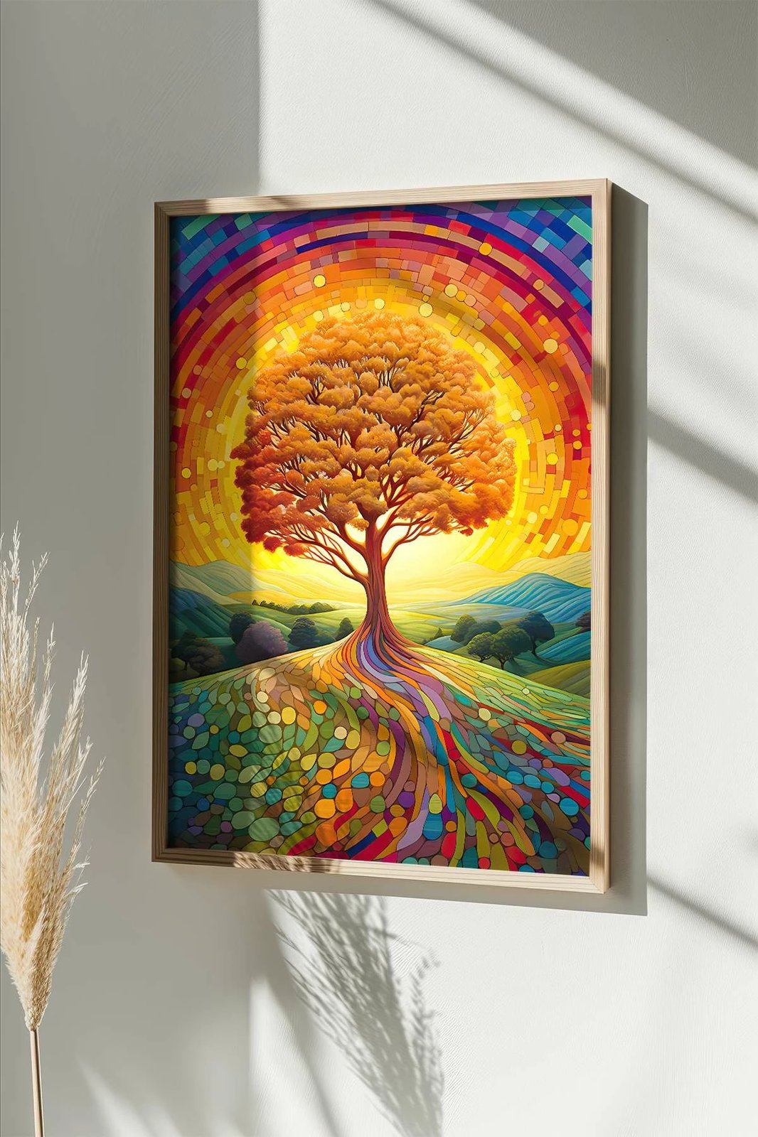 Pikturë dekorative me kornizë, shumëngjyrëshe, Wallity, Mscartmdl8, 33x48cm