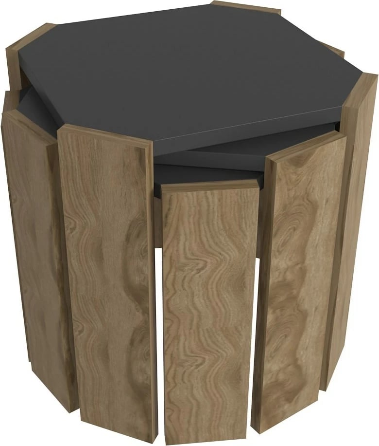 Tavolinë kafeje Hanah Home, Lori, anthracite dhe walnut