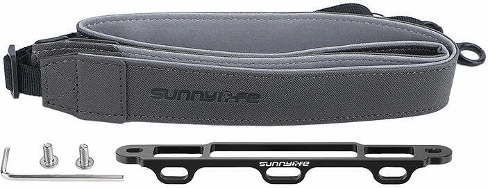 Mbajtës me litar Sunnylife për kontrollues DJI RC MM3-GS389, alumini + lëkurë PU, gri
