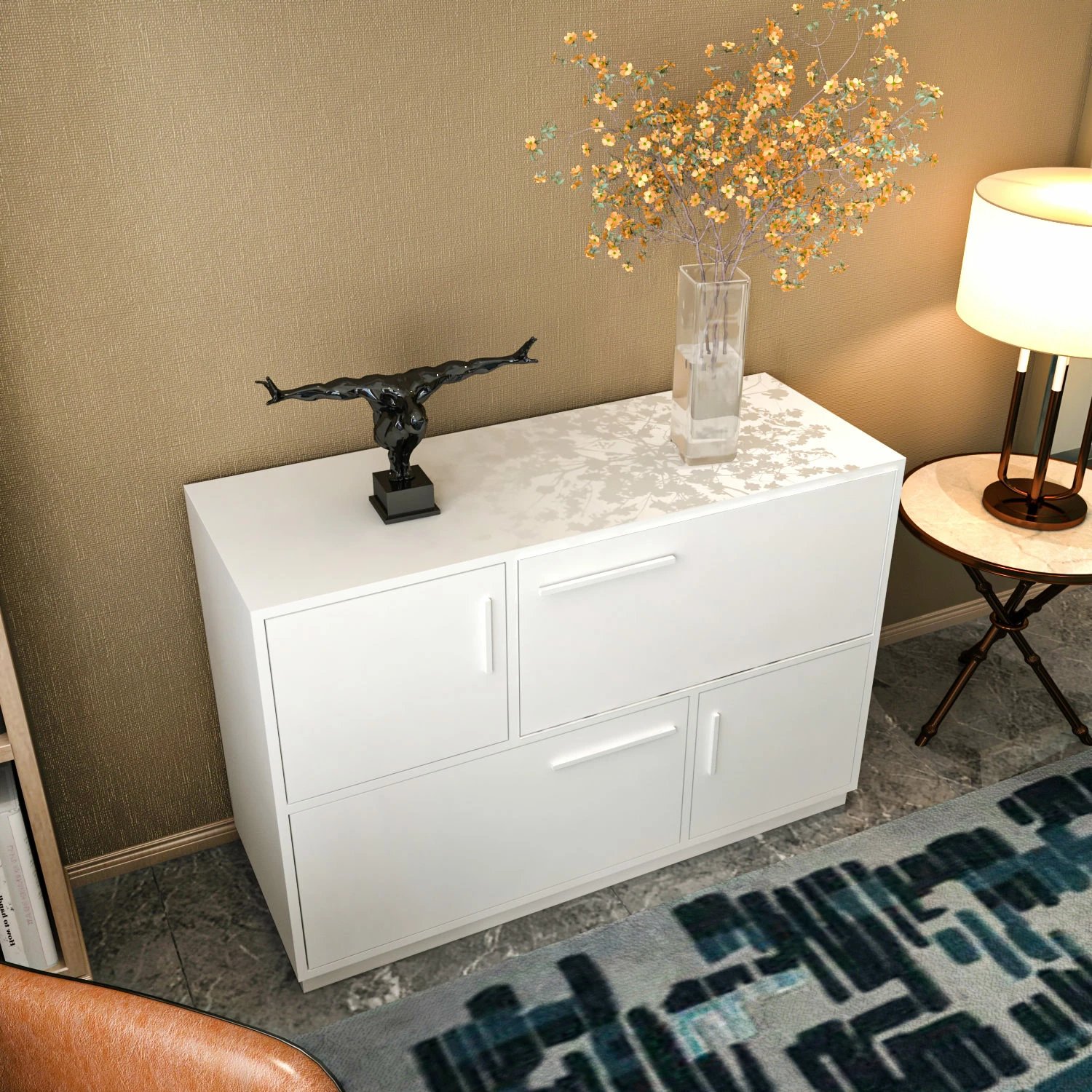 Konsolë Skye Decor, e bardhë, Mares