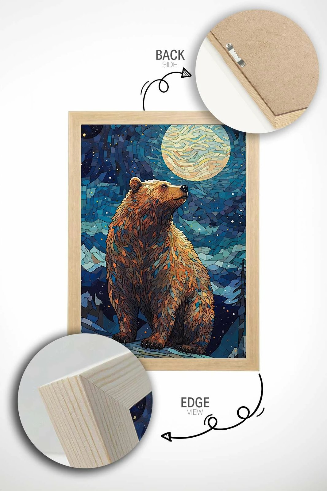 Pikturë dekorative me kornizë, Wallity, Mscartmdl6, shumëngjyrëshe, 33x48cm