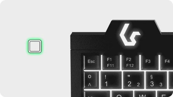 Tastierë KeySonic KSK-3210ELU, USB, LED, QWERTZ, me touchpad, e zezë