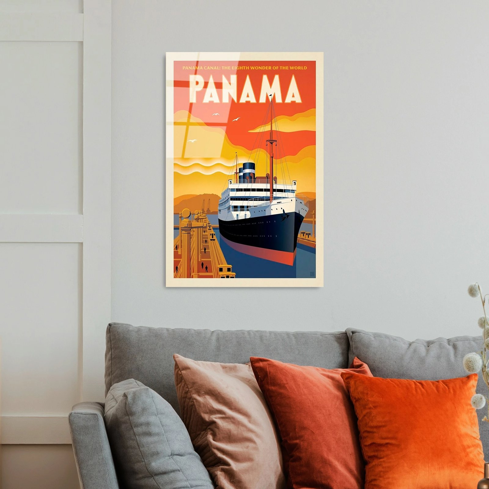 Pikturë dekorative prej xhami të temperuar, Wallity, UV-995, 30x45cm