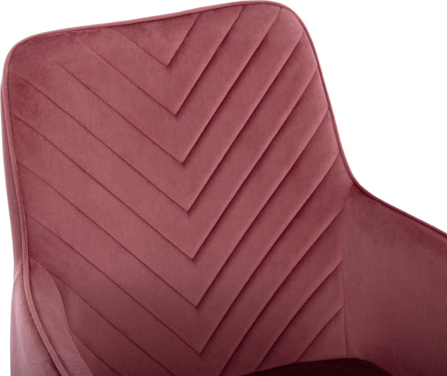 Karrige ngrënieje me krahë LATRELL, kadife rozë e zbehtë, këmbë metalike të zeza, 54x57x84cm, set prej 2 copash