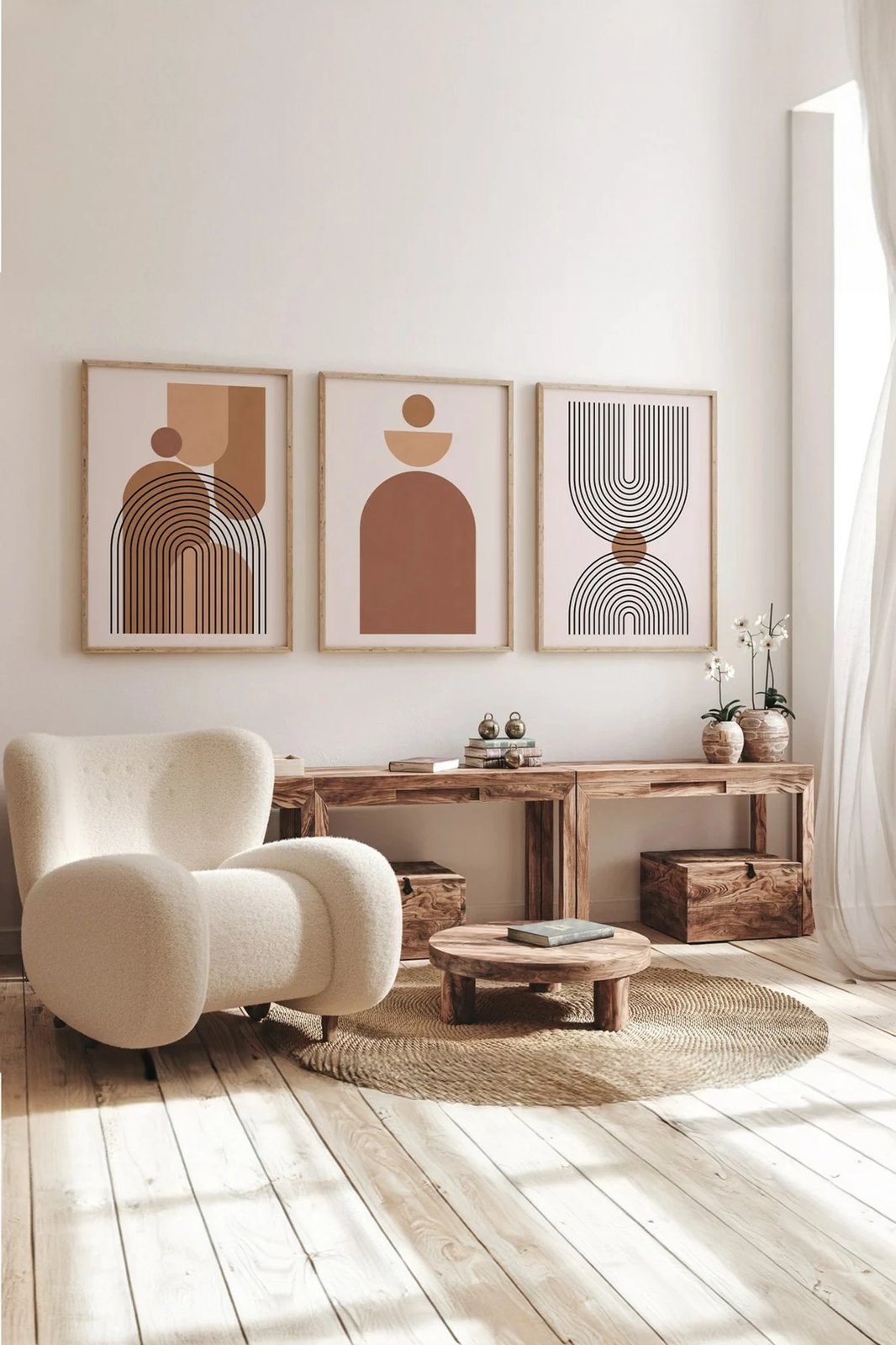 Pikturë dekorative me kornizë (3 copë), Wallity, 3Dartsohoset68