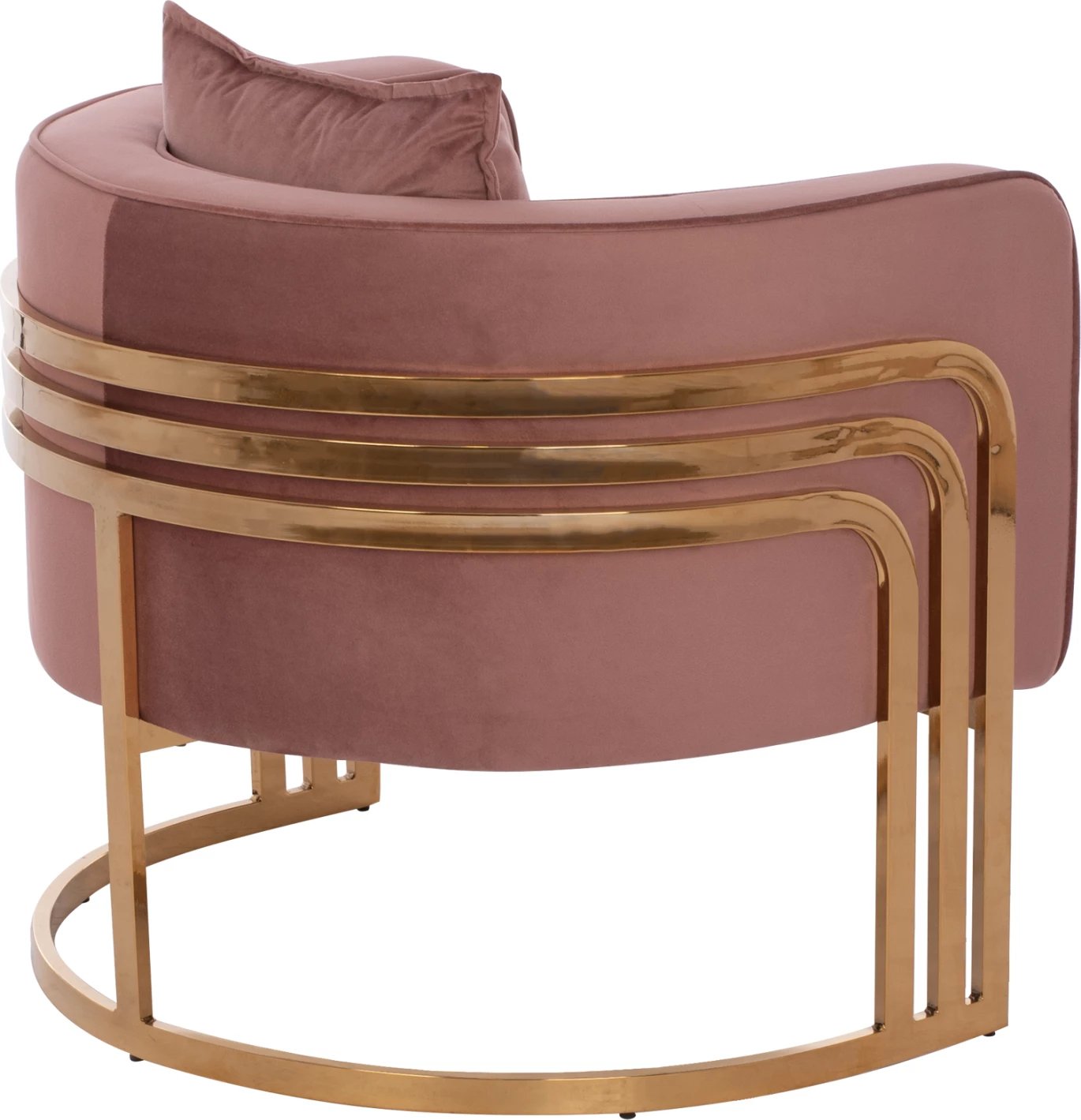 Karrige TIANA me kornizë metali të artë dhe shpinë të ulët FH8738.02