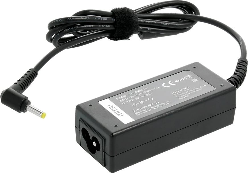 Karikues laptopi Mitsu ZM/LEN20225, 45W, 20V 2.25A, për Lenovo, i zi