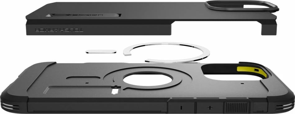 Mbështjellës Spigen Tough Armor T Mag për iPhone 16 Pro, i zi