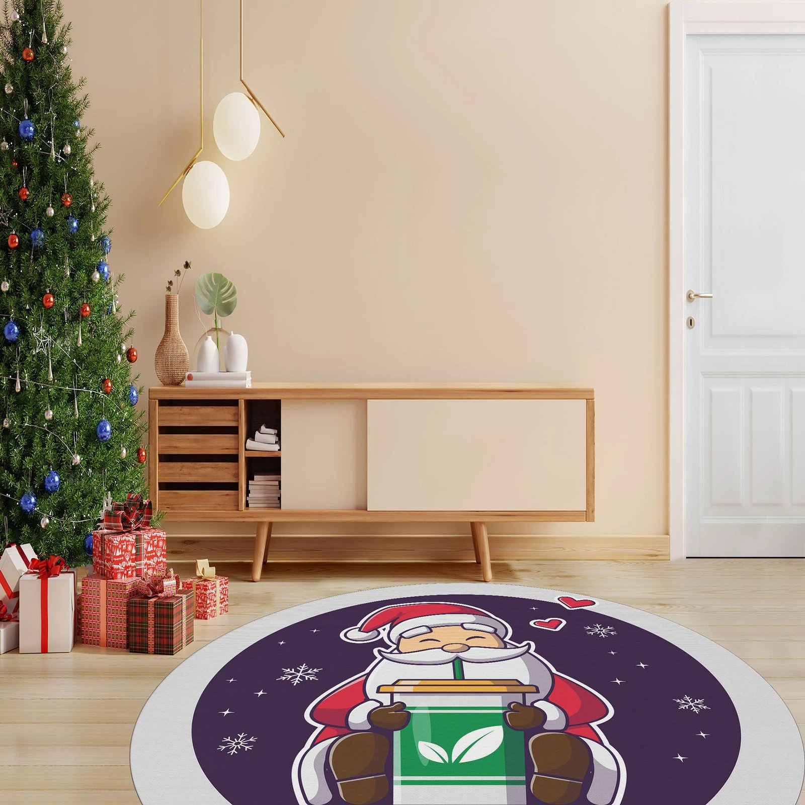 Qilim rrumbullak, shumëngjyrësh, Conceptum Hypnose, Woopamuk454, 80cm