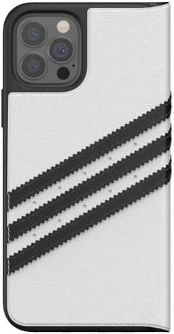 Mbështjellës Adidas OR Booklet Case PU për iPhone 12/12 Pro 6.1", bardhë dhe zi