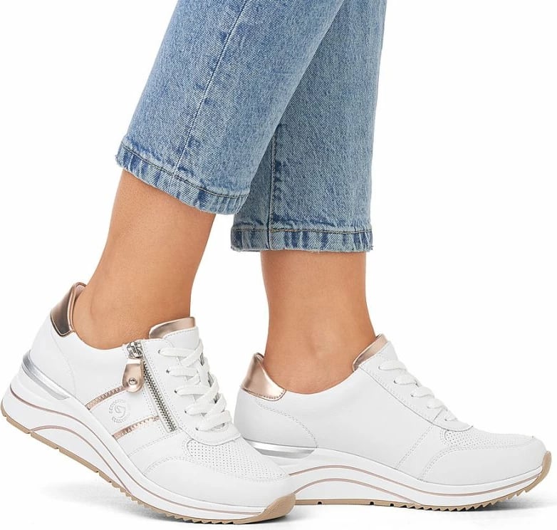 Atlete platforme për femra Rieker, të bardha