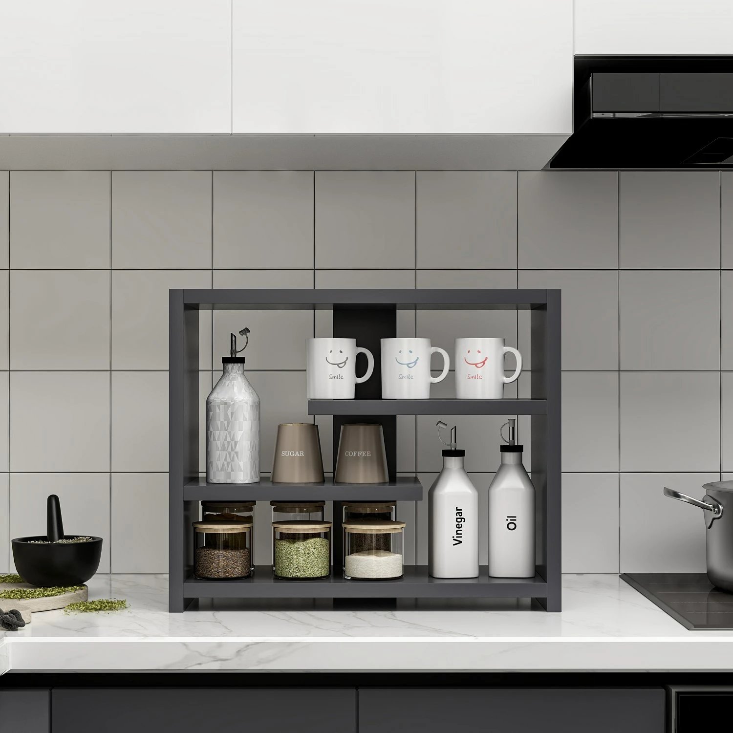 Raft muri Hanah Home, Gupse, ngjyrë antracit