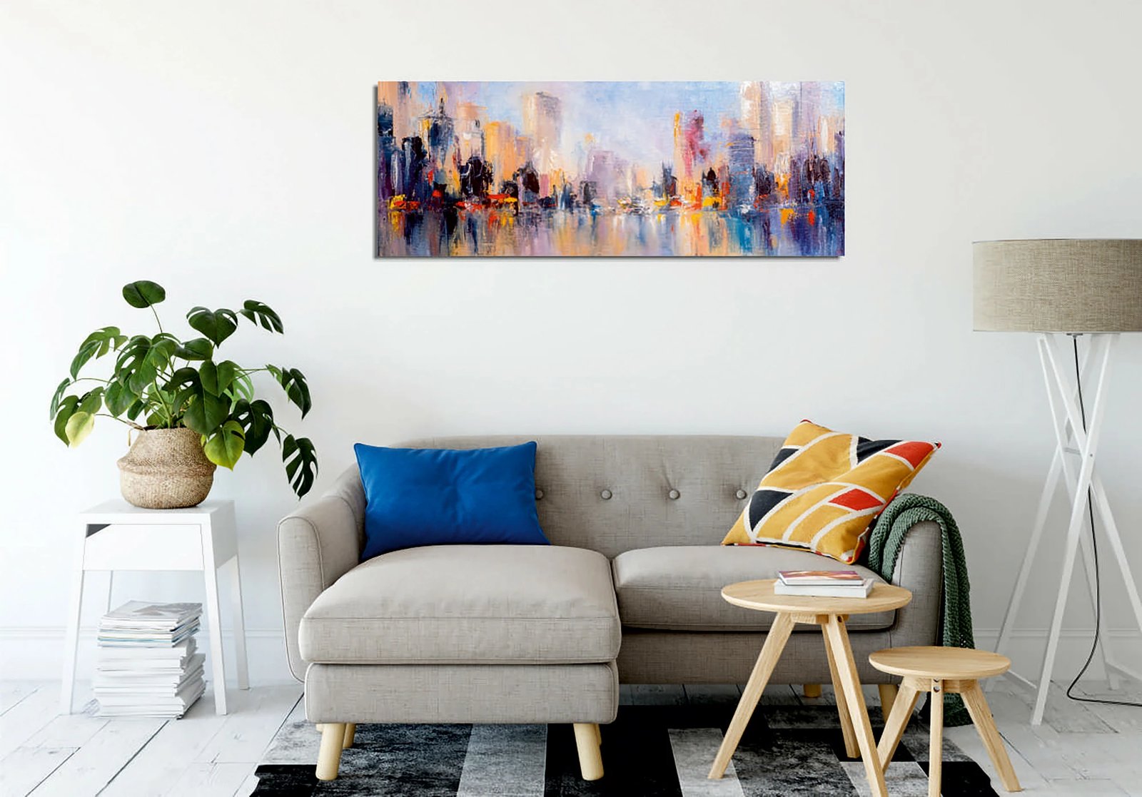 Pikturë dekorative në kanavacë, shumëngjyrëshe, PC299, 30x80cm