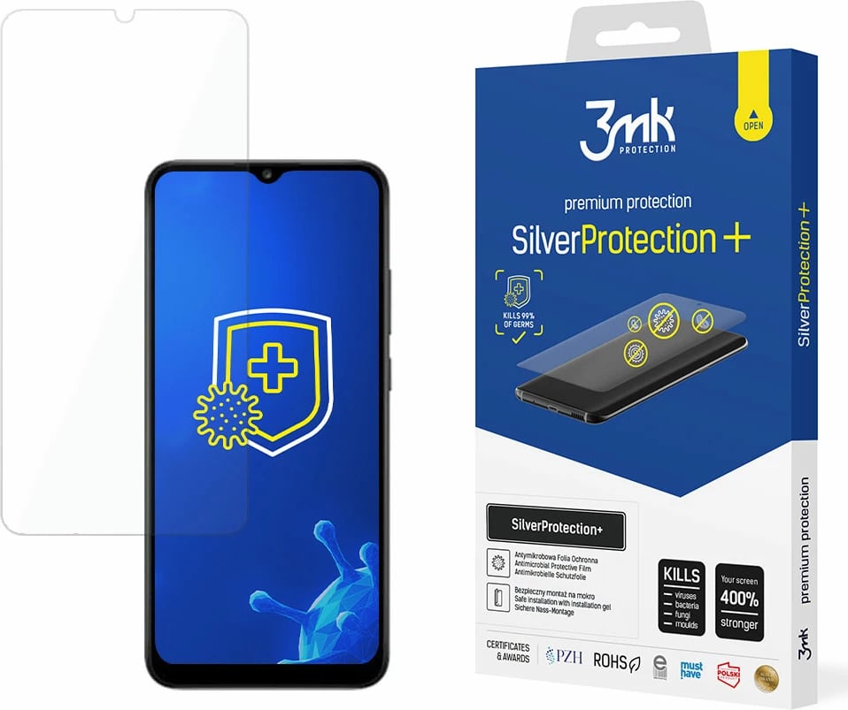 Folje mbrojtëse për ekran, 3mk Protection SilverProtection+ për Samsung Galaxy A03s, transparente