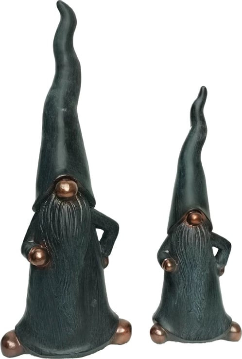 Dekor për Krishtlindje NISSE, xhuxh, polirezine, 21x15x57cm, e zezë-ari