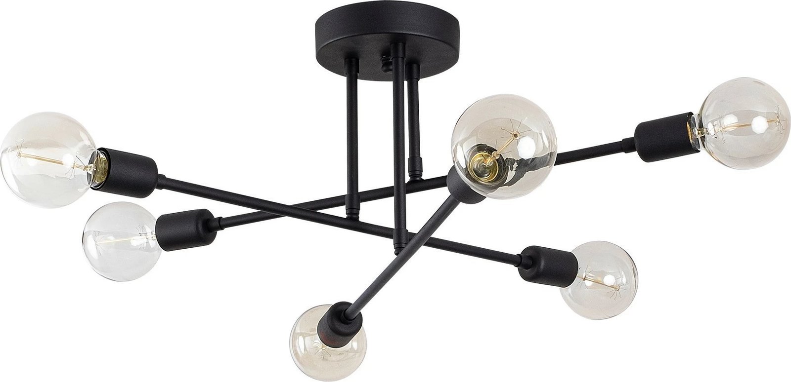 Llambë tavani Opviq, Flower - 174-AV, ngjyrë e zezë, 64x64x30 cm