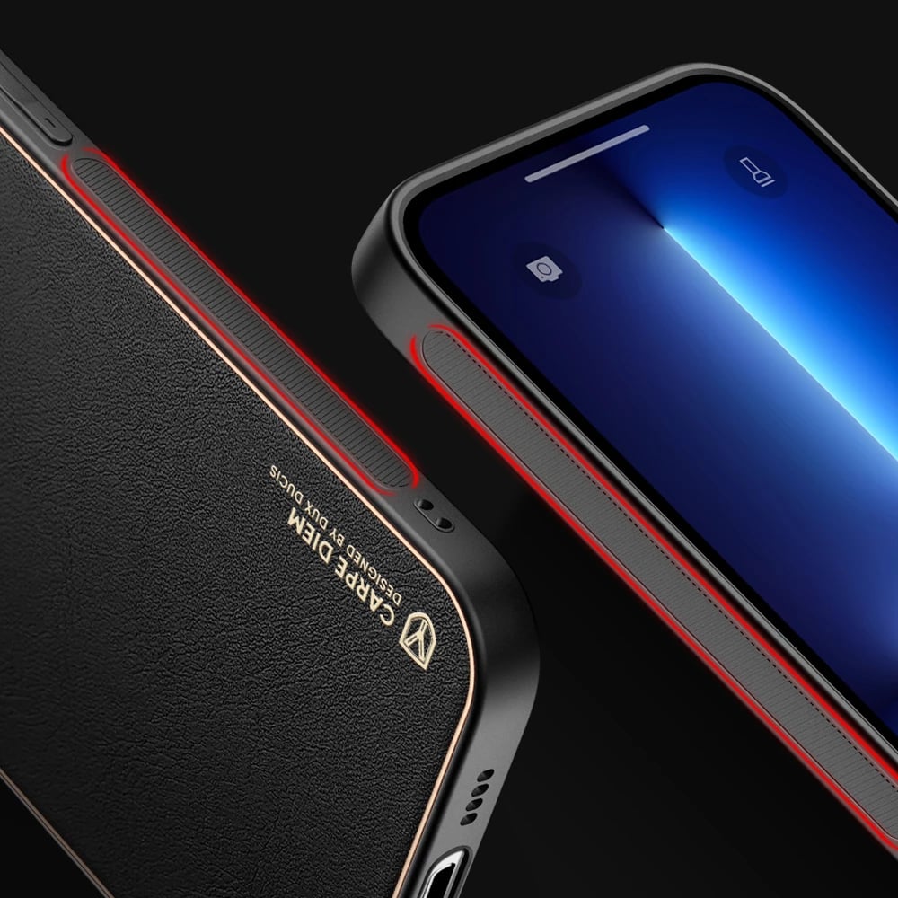 Mbështjellës Dux Ducis Yolo për iPhone 13 Pro, TPU+PU lëkurë, Kuq