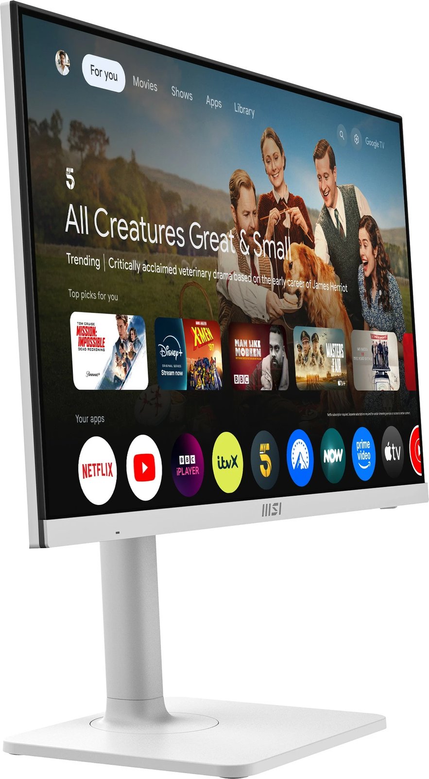 Monitor MSI Modern MD272UPSWDE 27 inç, IPS, UHD, 4ms, bardhë