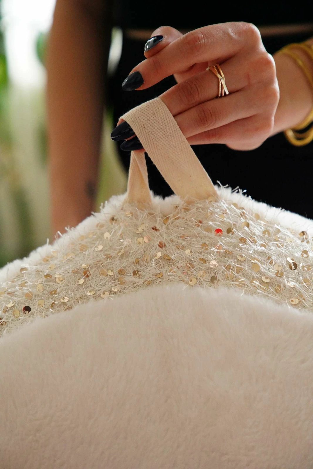 Jastëk dekorativ Evila Originals, pelush, ngjyrë ecru