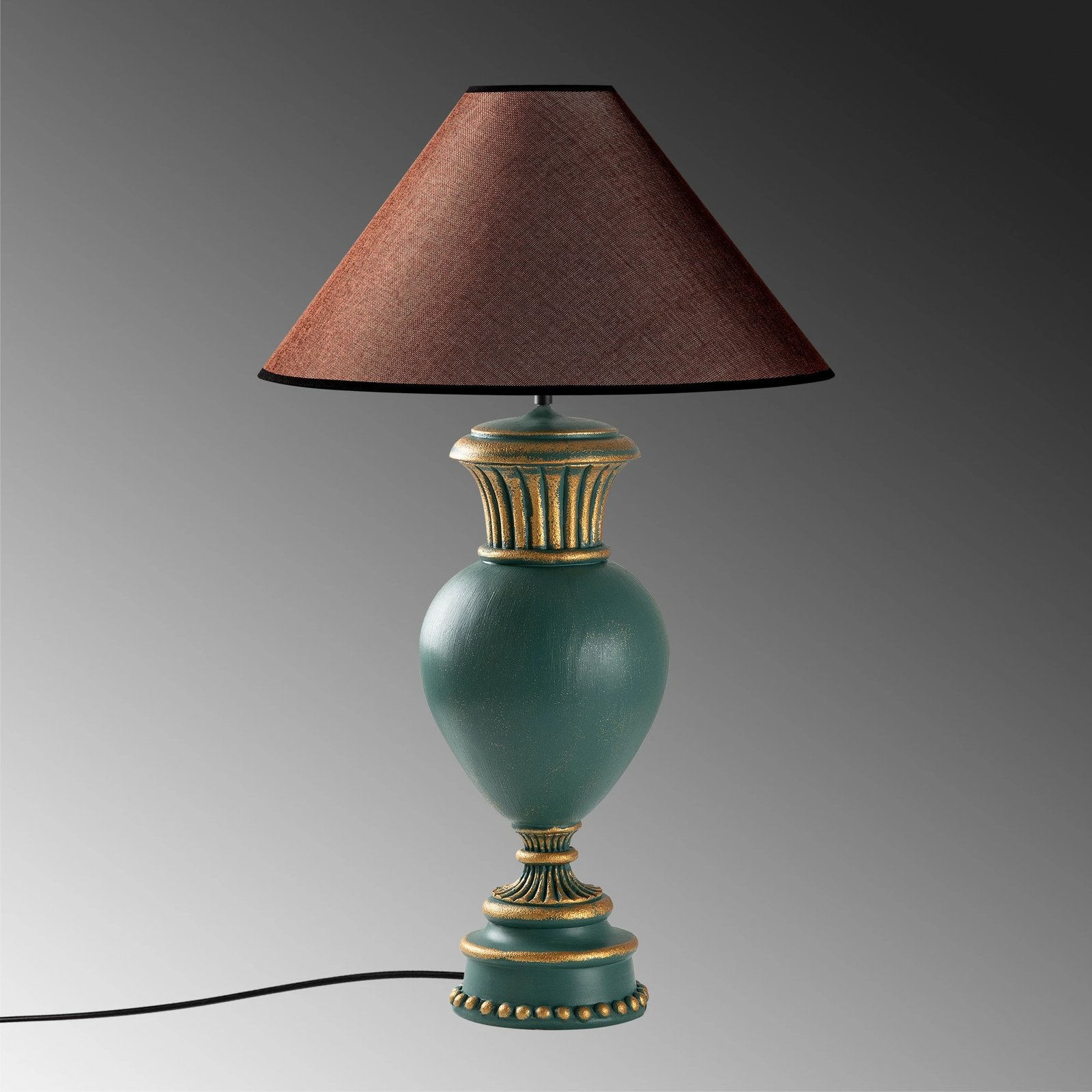 Llambë tavoline Opviq, ELEGANZE-5323, e gjelbër dhe kafe