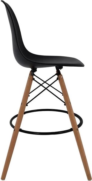 Karrige për bar Renata e zezë FH0173.02 47x50x108 cm, set prej 4 copë