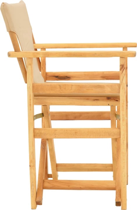 Karrige regjisori, dru ahu, ngjyrë natyrale, pëlhurë bezhë