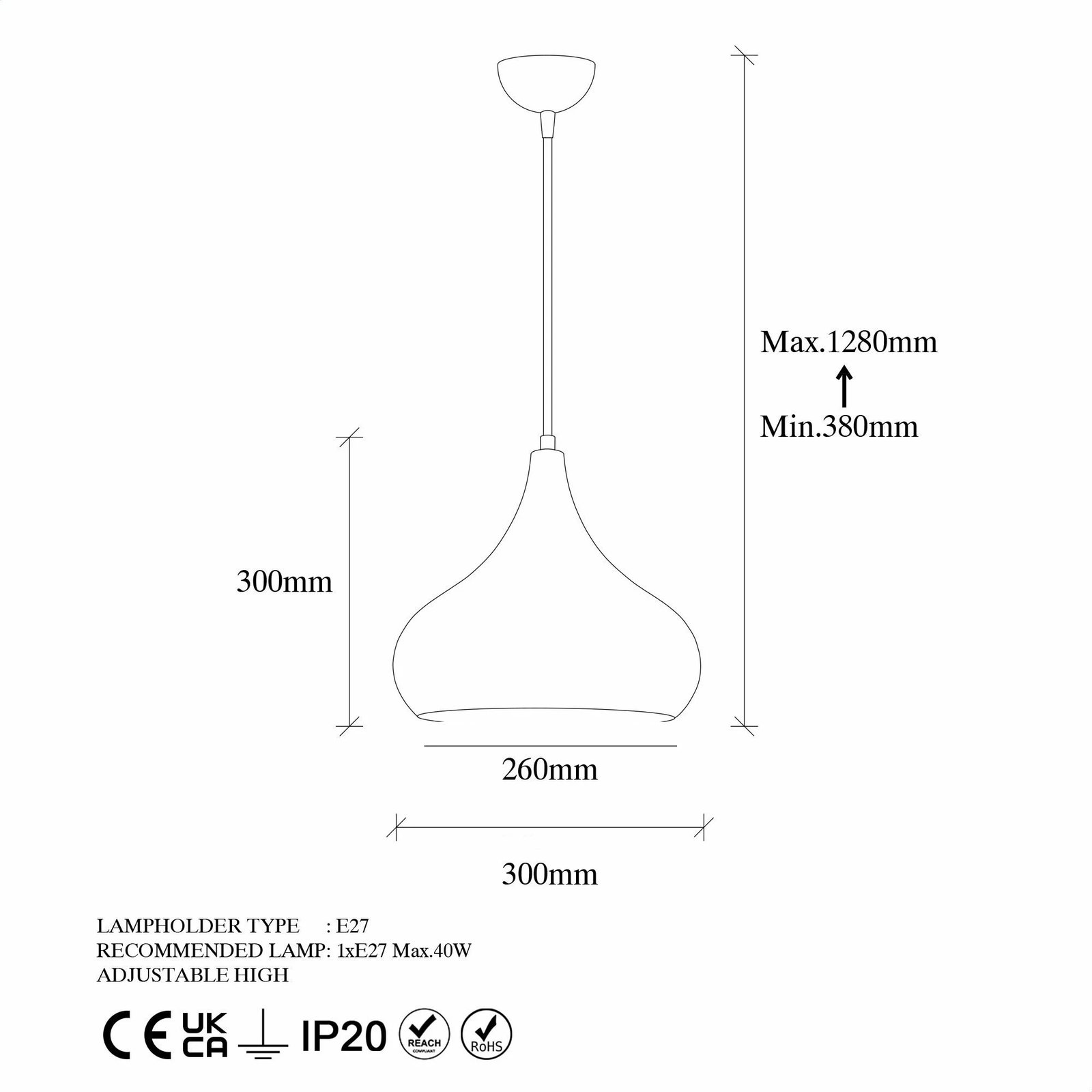 Llambë tavani Opviq, Muba - 11550, bakër, lartësi e rregullueshme Llambë tavani Opviq, Muba - 11550, bakër, lartësi e rregullueshme