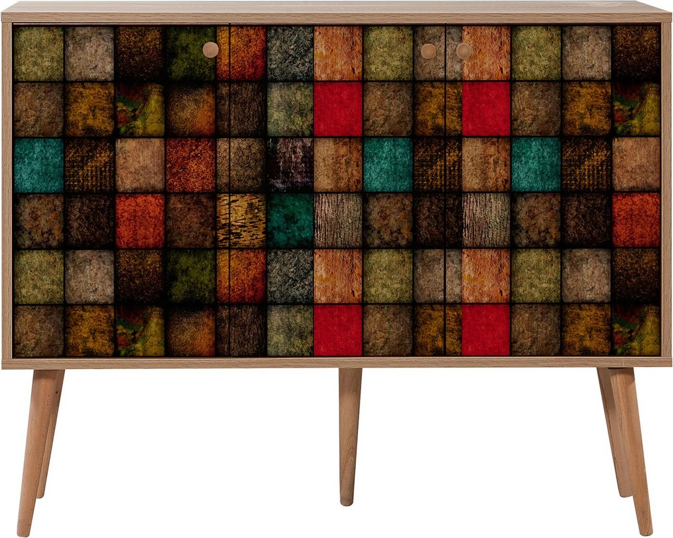 Konsol Skye Decor, ngjyrë lisi Sonoma, Mega-723