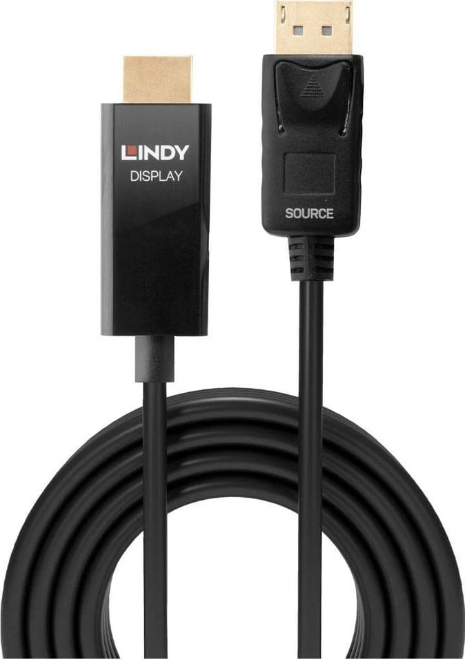 Kabëll Lindy DisplayPort - HDMI HDR 2m, i zi