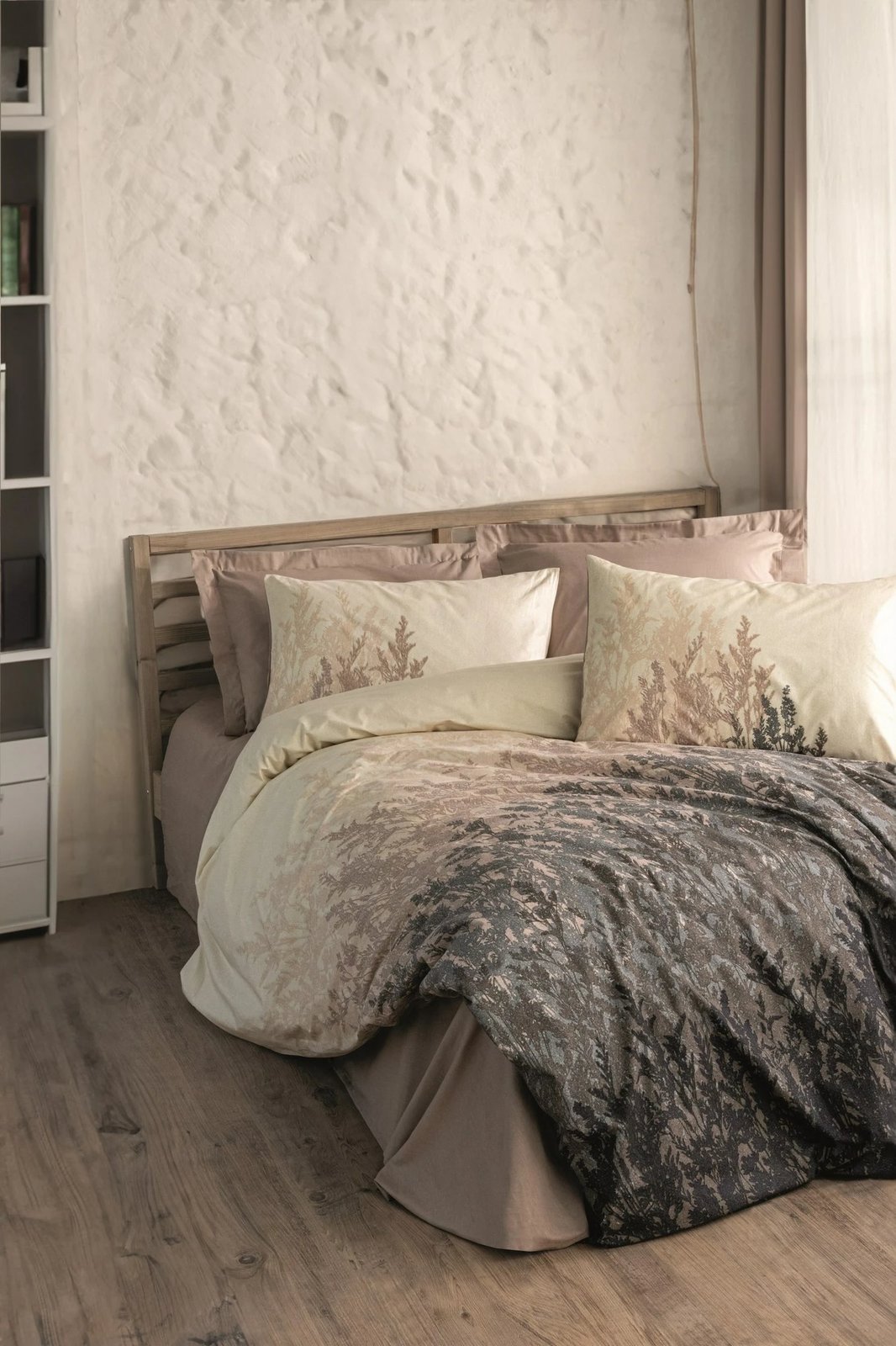 Set mbulesë për jorgan King, L'essentiel, ngjyrë bezhë, Lindon