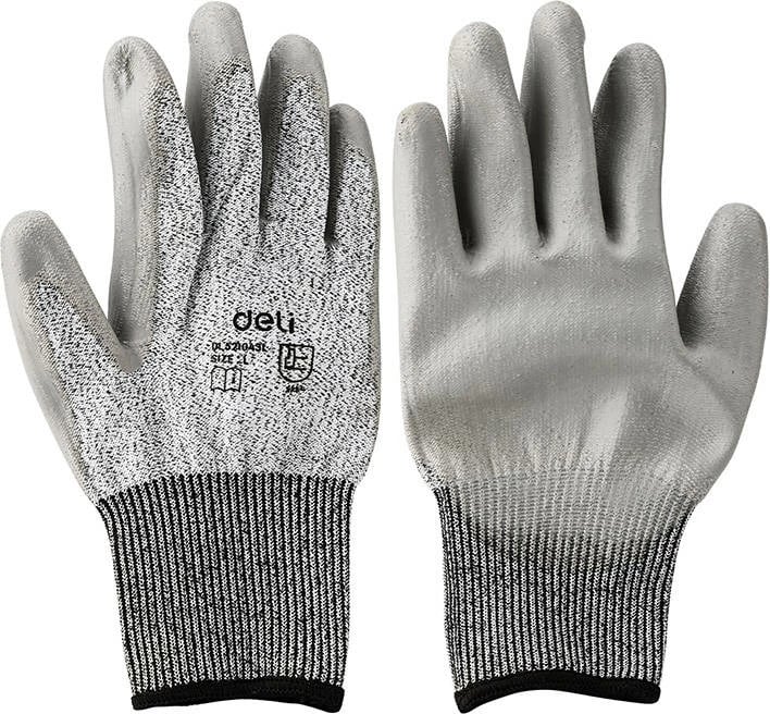 Dorëza mbrojtëse kundër prerjeve Deli Tools EDL521043L, L, gri