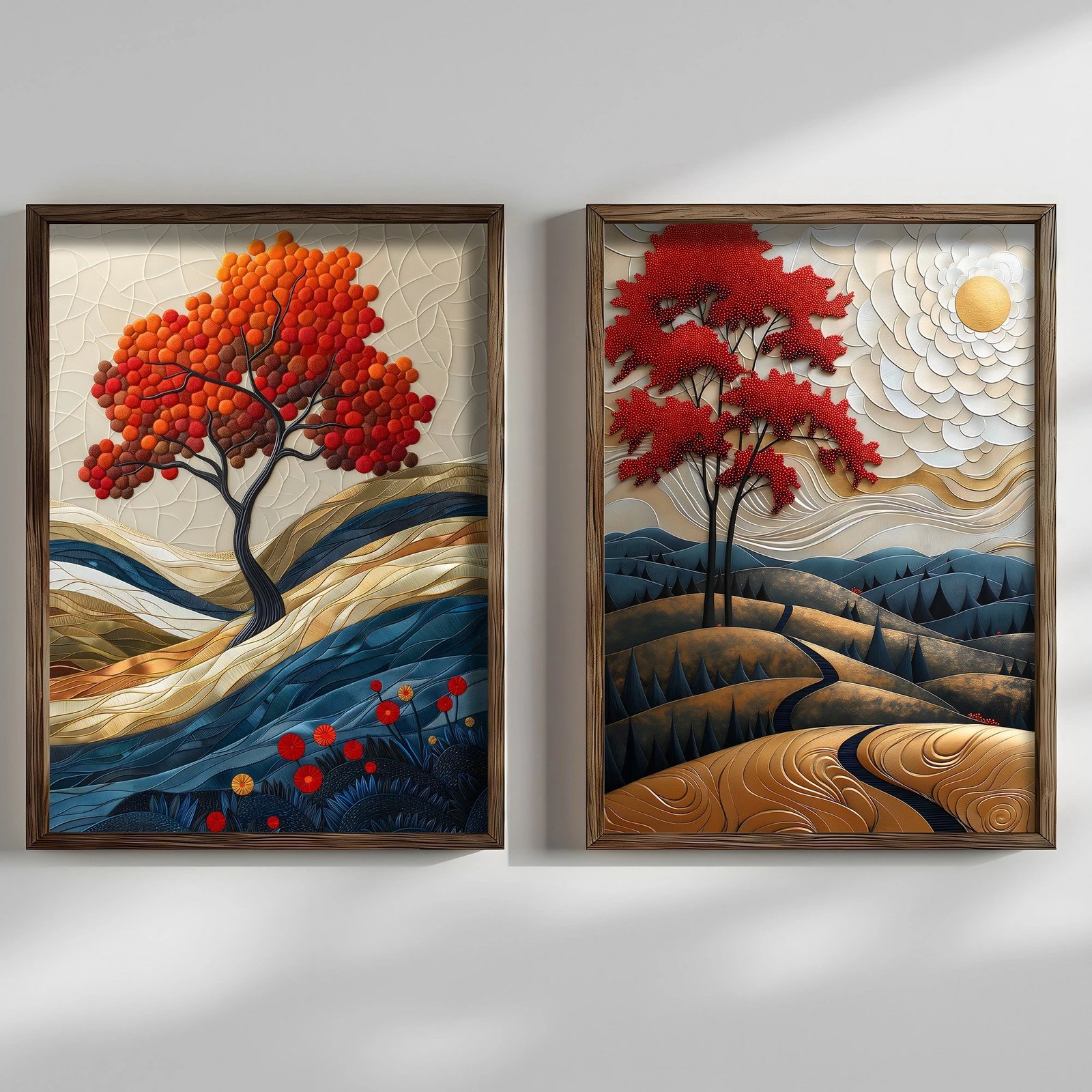 Pikturë dekorative me kornizë MDF (2 copë), Wallity, HUM102