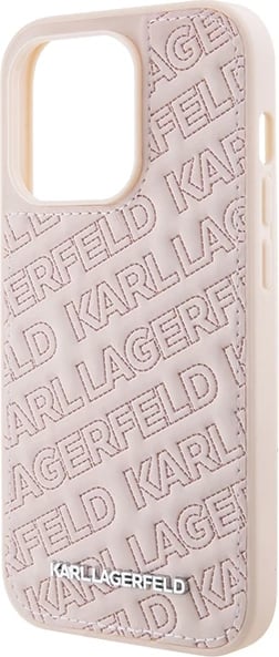 Mbështjellës Karl Lagerfeld Quilted K Pattern për iPhone 15 Pro Max, Rozë