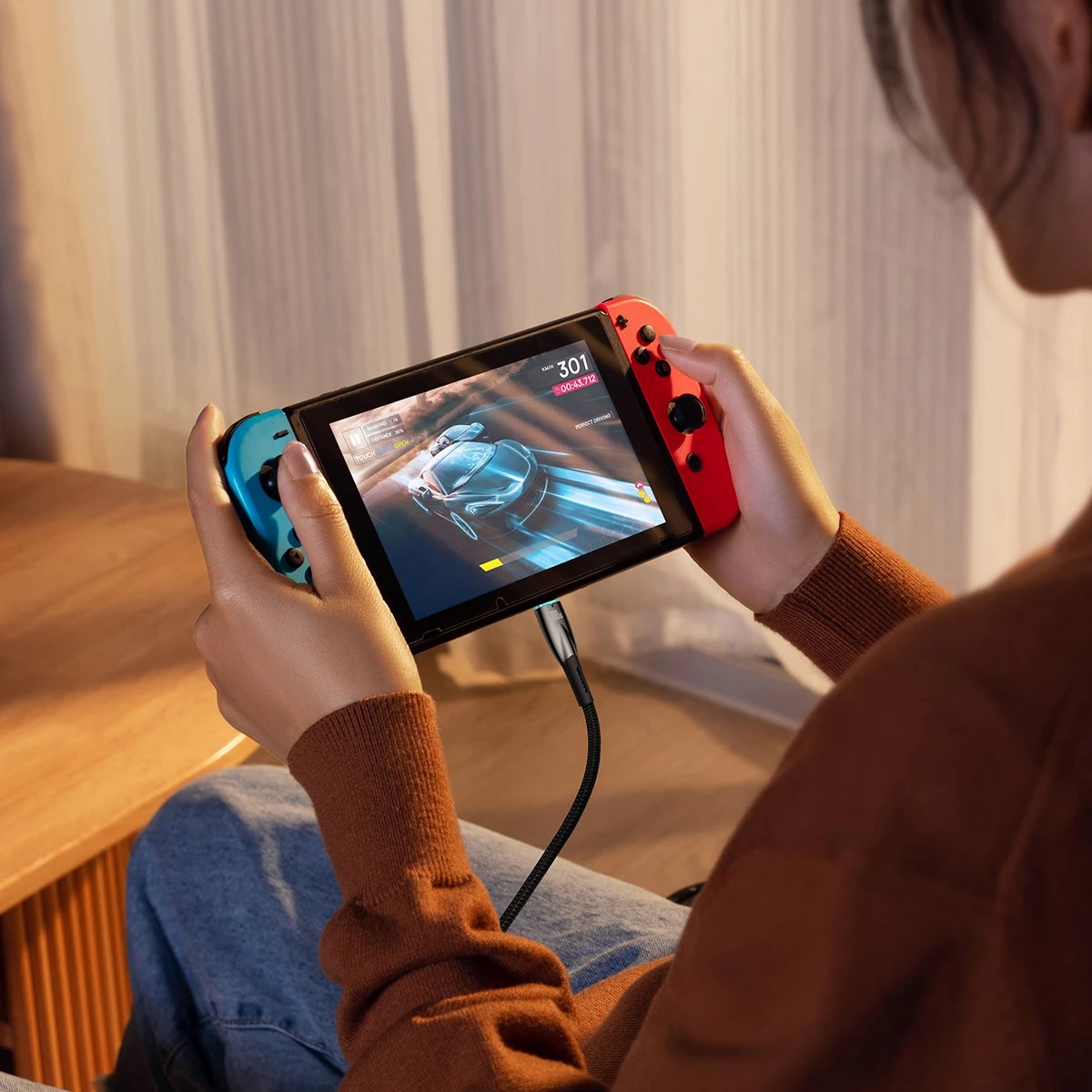 Kabllo USB-C në USB-C Baseus CADH000701, 1m, 100W, 5A, E zezë