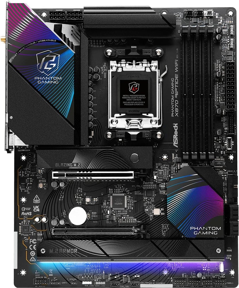 Pllakë amë ASRock X870 Riptide WiFi, Socket AM5, DDR5, 256 GB, e zezë