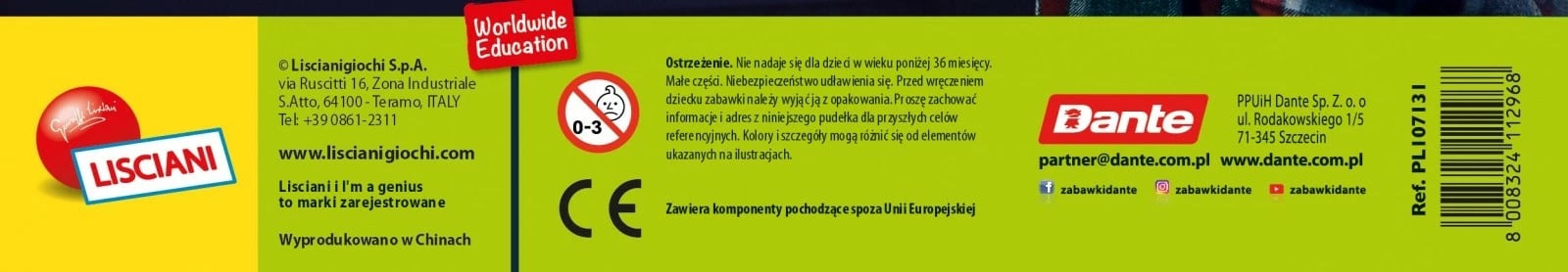 Teleskop, Lisciani, I’m a Genius 304-PL107131, lente të këmbyeshme, libër edukativ, set për fëmijë 7–12