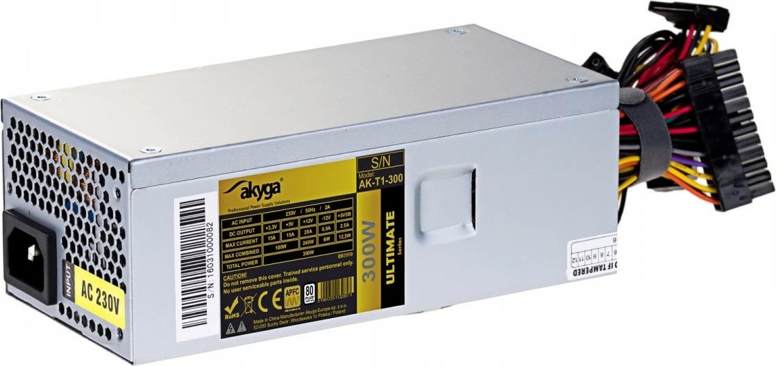 Kasë furnizuesi AKYGA AK-I1-200, 200W, për ITX, Argjend