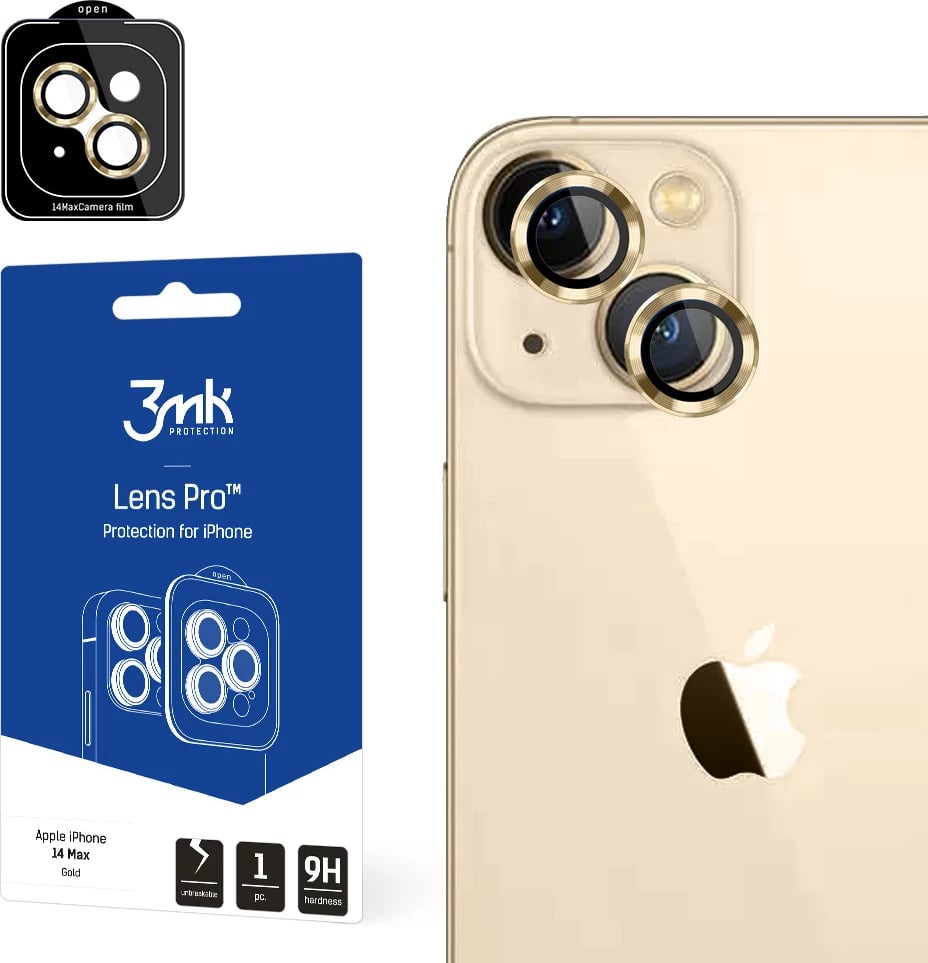 Xham mbrojtës kamerës 3mk Lens Protection Pro për iPhone 14 Plus, Gold