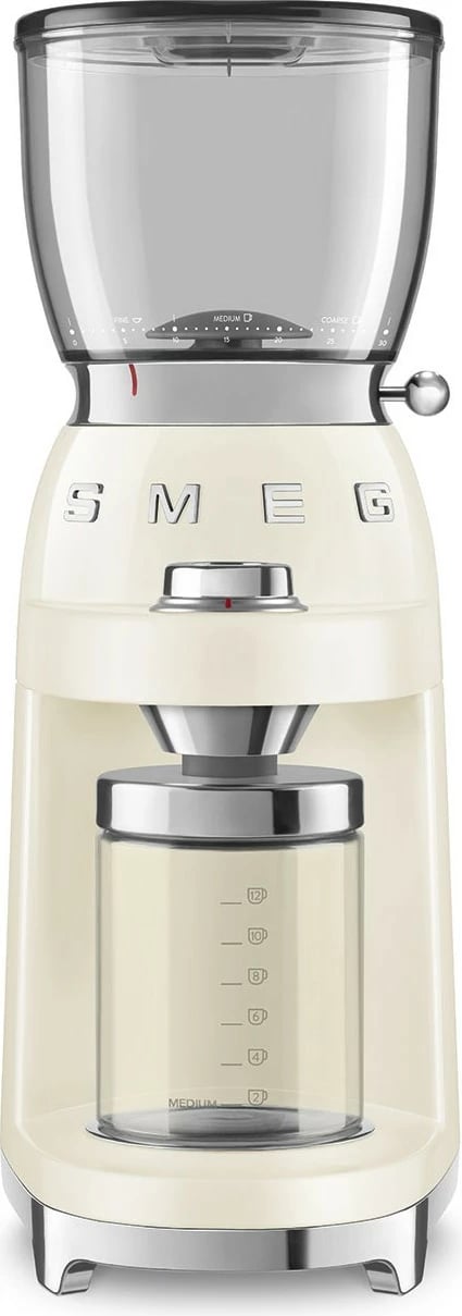 Mulli kafe SMEG CGF11CREU, 150W, çelik inox, krem