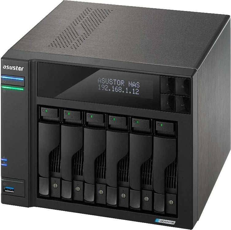 NAS ASUSTOR LOCKERSTOR 6 AS6706T, Intel Celeron N5105, 8 GB DDR4, ADM, e zezë