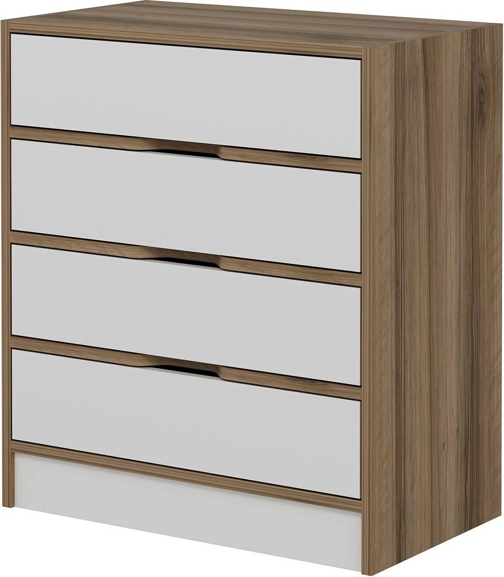 Komodë Hanah Home, Elina, ngjyrë arrë dhe e bardhë, 70x40x80 cm