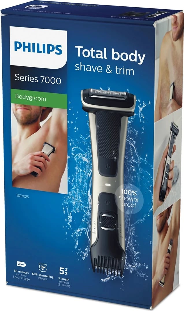 Trimmer për trup Philips 7000 serisë BG7025/15, i zi