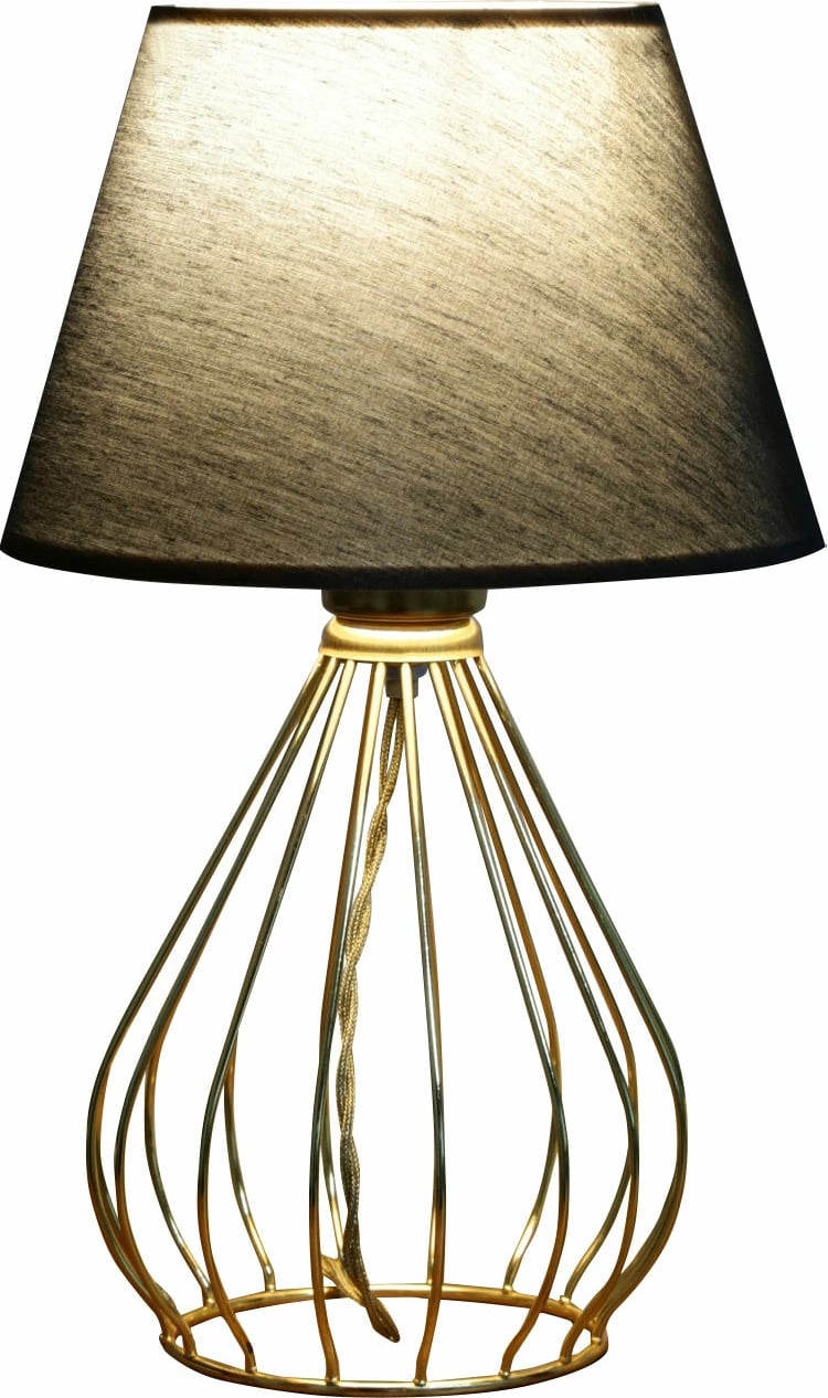 Llambë tavoline Opviq, AYD-3118, metal, kapak stofe, e zezë