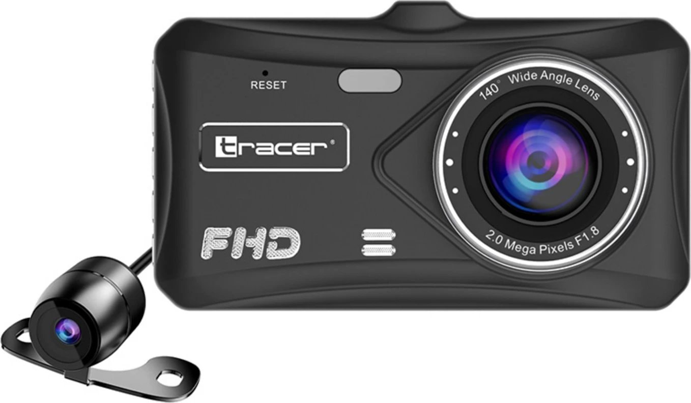 Kamerë për veturë Tracer 4TS, 4", Full HD, e zezë 