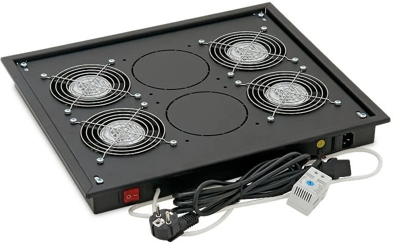 Panel ventilimi tavani për kasë 19", Triton RAC-CH-x05-x3, 6 ventilatorë, i zi