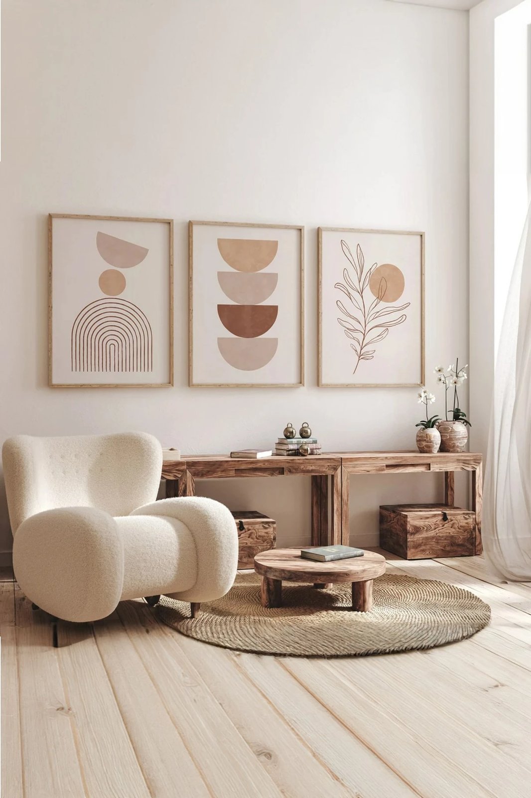 Pikturë dekorative me kornizë (3 copë), Wallity, 3Dartsohoset44